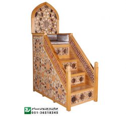 منبر چوبی مسجد،نمازخانه اماکن متبرکه,مصلی,حسینیه سنتی گره چینی