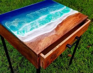 رزین اپوکسی میزهای چوبی و کارهای هنری